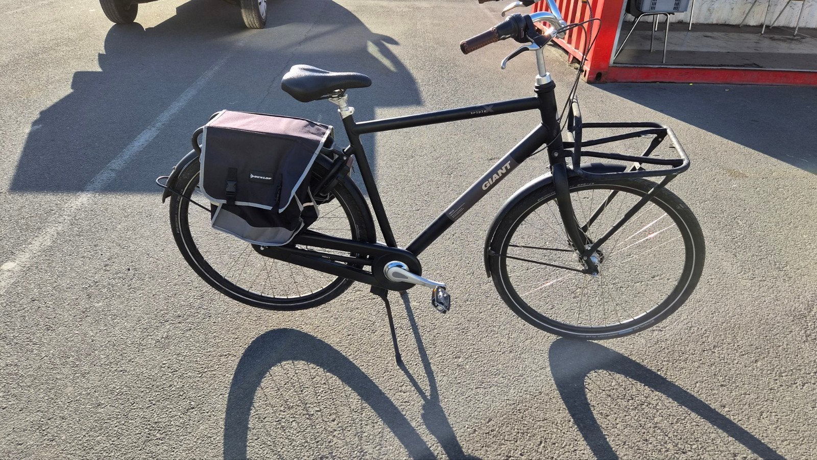 Giant Transportfiets met Voordrager en Fietstassen, Fietsen en Brommers, Fietsen | Dames | Damesfietsen, Ophalen, Velgrem, Versnellingen