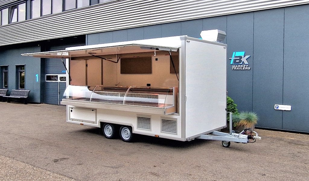 Verkoopwagen BKMT tandemasser voor vis, friet, snacks enz., Zakelijke goederen, Horeca | Meubilair en Inrichting, Ophalen