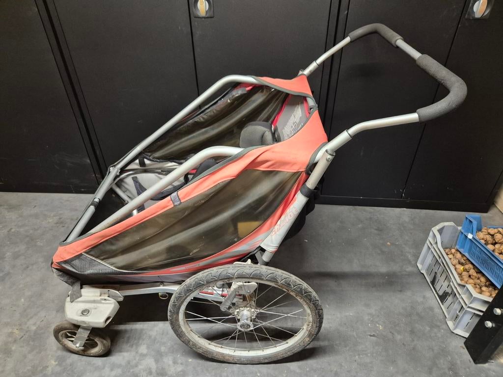 Thule Chariot Cougar 2 - Gebruikte fietskar/wandelwagen, Ophalen of Verzenden