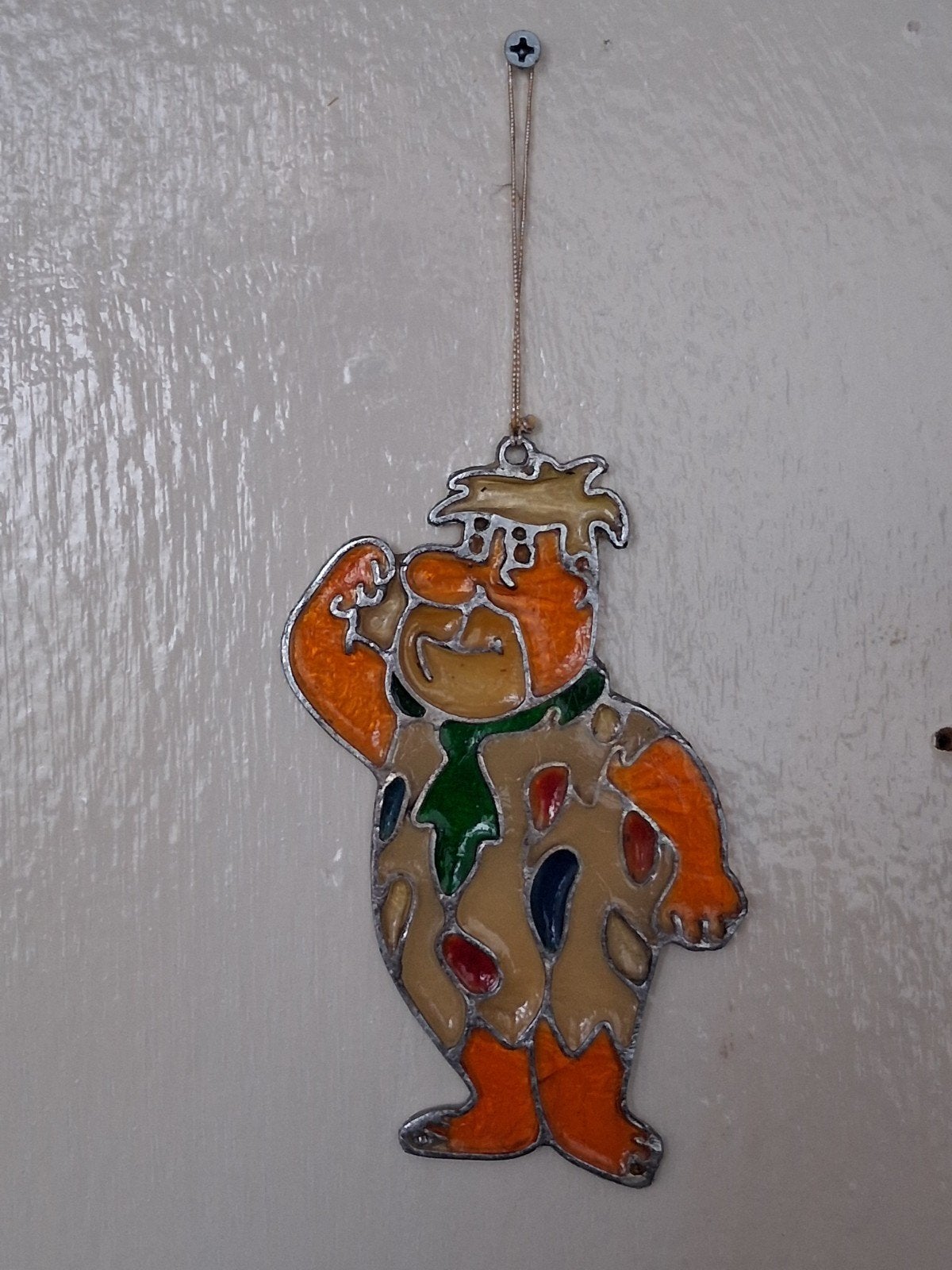 Vintage Fred Flintstone Raamhanger -Retro Sun Catcher 14x9cm, Verzamelen, Poppetjes en Figuurtjes, Gebruikt, Ophalen of Verzenden