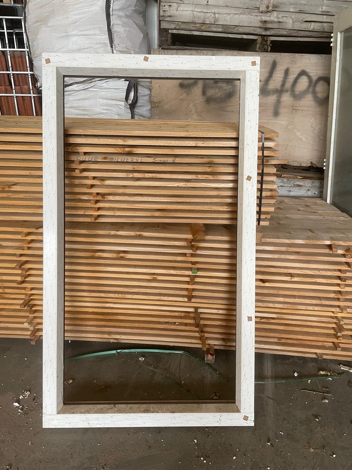 kunstofkozijn met glas ++NIEUW, Doe-het-zelf en Verbouw, Ophalen, Raamkozijn, Nieuw, 150 tot 225 cm