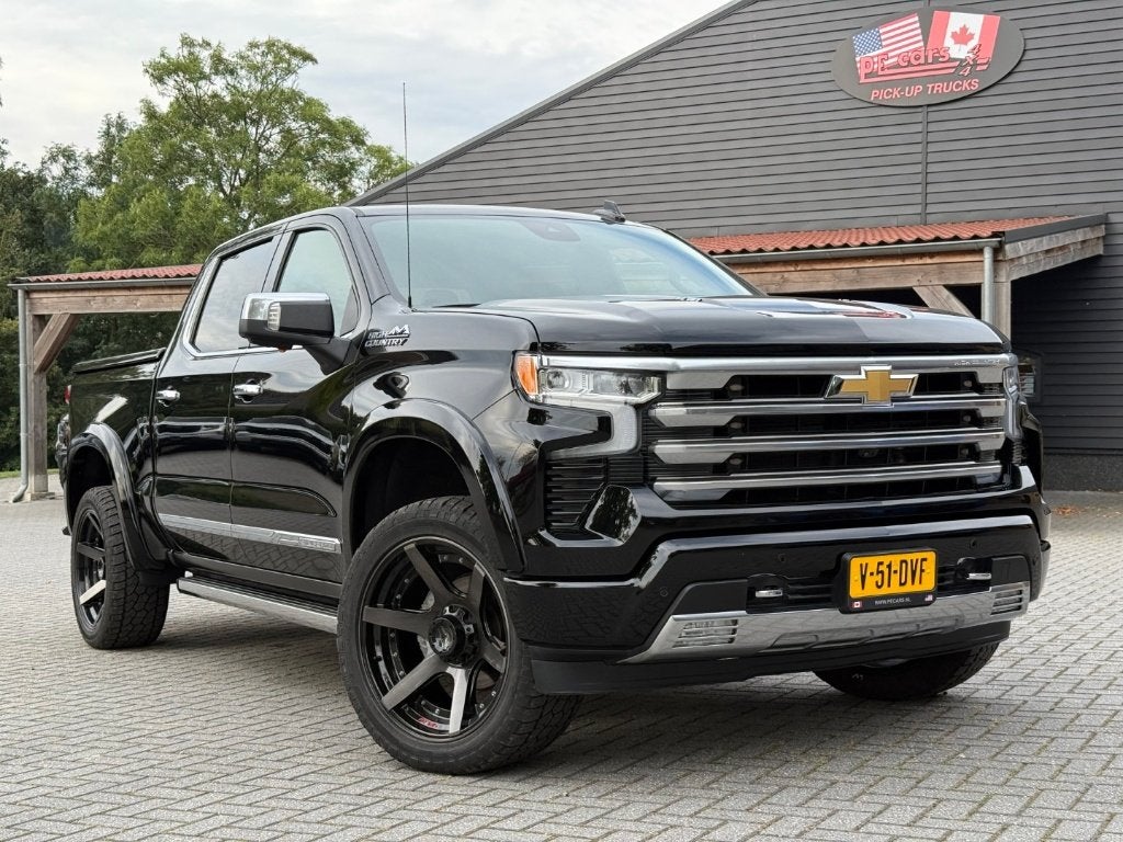 Chevrolet Silverado High Country Widebody 6.2L V8 Pick-Up, Auto's, Automaat, Zwart, Leder, Vierwielaandrijving
