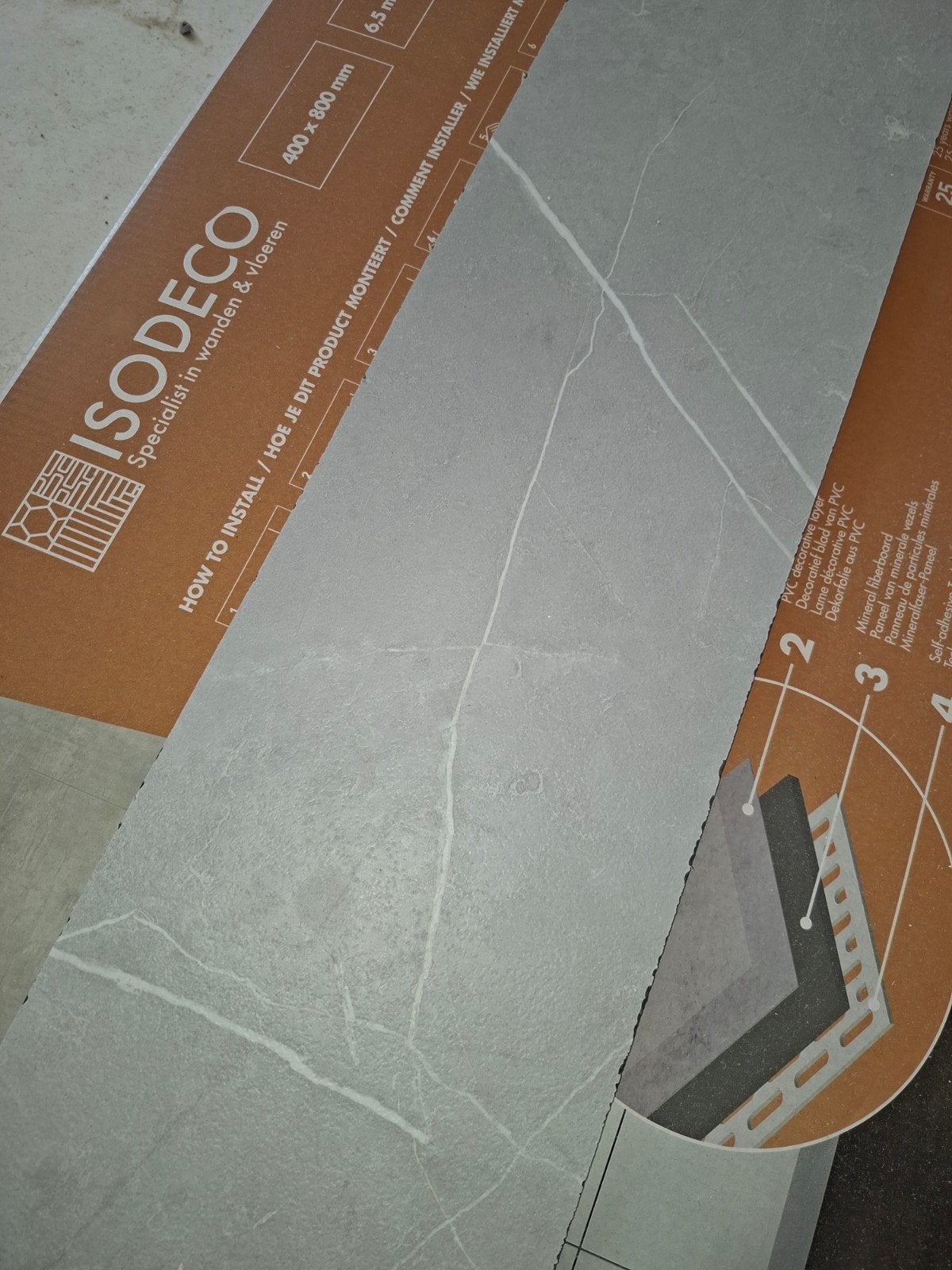 NIEUW Zelfklevende wandtegels, ISODECO, 400x800 mm, Doe-het-zelf en Verbouw, Tegels, Ophalen, Nieuw, Minder dan 5 m², Wandtegels