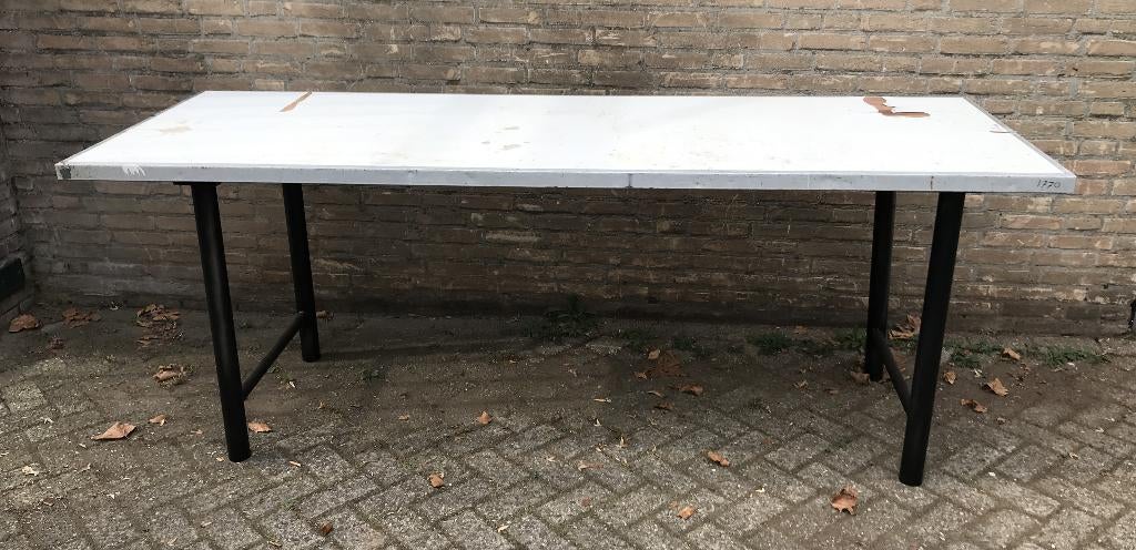 Werkbank, 241x86x90 cm en 176x86x90 cm, HPL werkblad, Ophalen, Gebruikt, 170 cm of meer