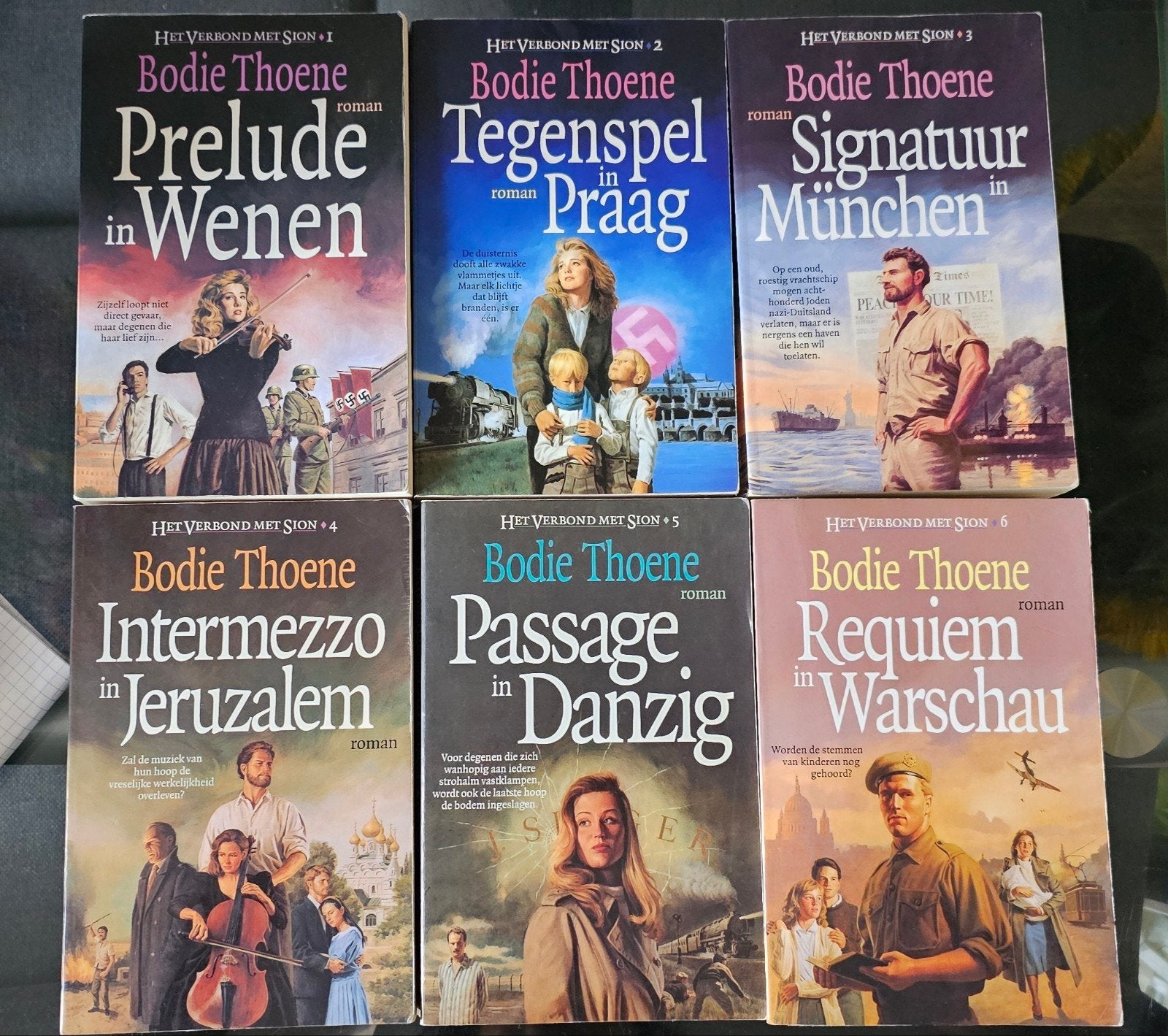 Bodie Thoene - Het Verbond met Sion serie (6 boeken), Ophalen of Verzenden, Gelezen, Bodie Thoene, Nederland