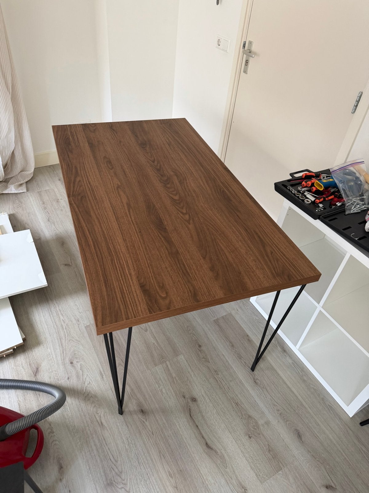 Eettafel met 2 stoelen - Modern design, Ophalen, Gebruikt, 100 tot 150 cm, Tot twee personen