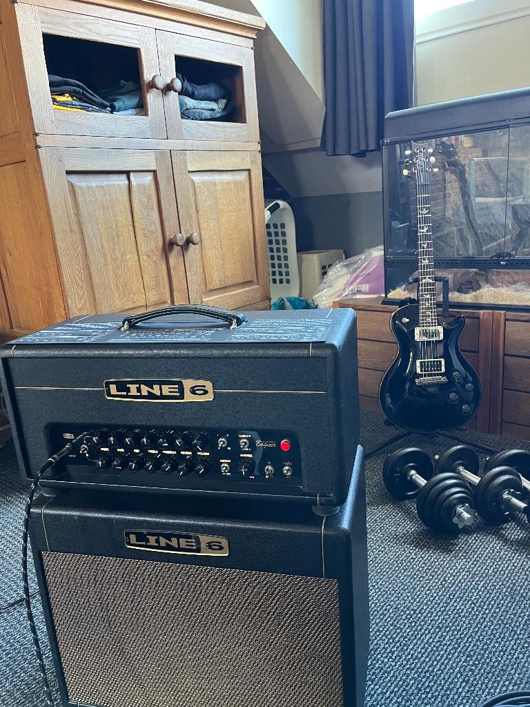 Line 6 DT25 Head + Cab | Incl. origineel settingspanel, Muziek en Instrumenten, Versterkers | Bas en Gitaar, Ophalen, Gebruikt