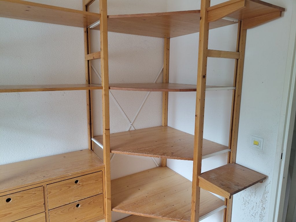 Lundiakast met hoek, Huis en Inrichting, Ophalen, Met plank(en), Gebruikt, 150 tot 200 cm