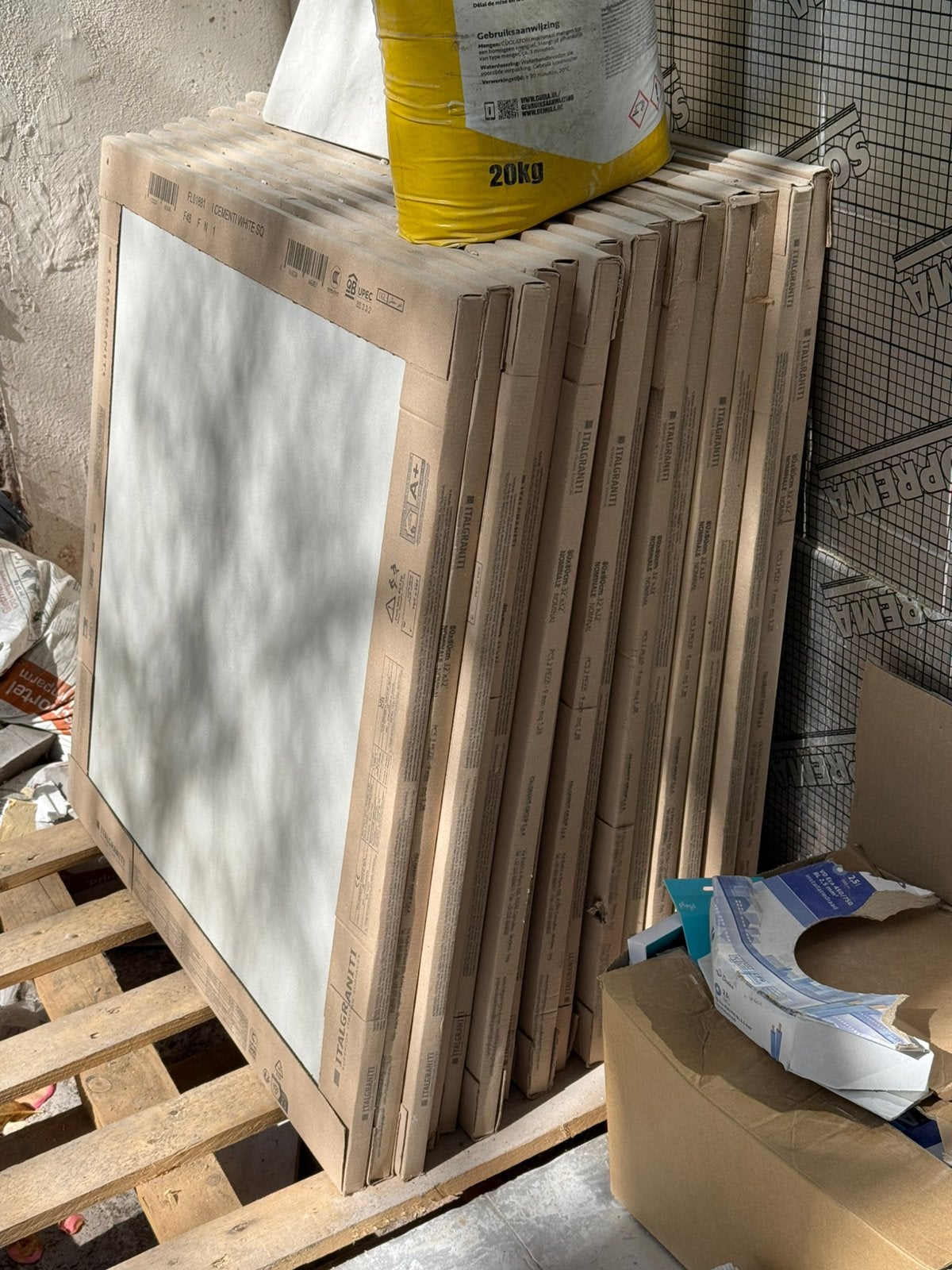 30 tegels piet boon 80x80 19.2m2, Ophalen, 60 cm of meer, Keramiek, Minder dan 20 cm