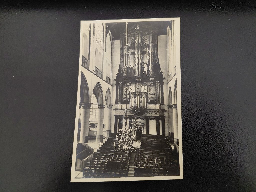 Alkmaar, St. Laurenskerk, Interieur met Orgel, fotokaart., Verzenden, 1940 tot 1960, Gelopen, Gebouw