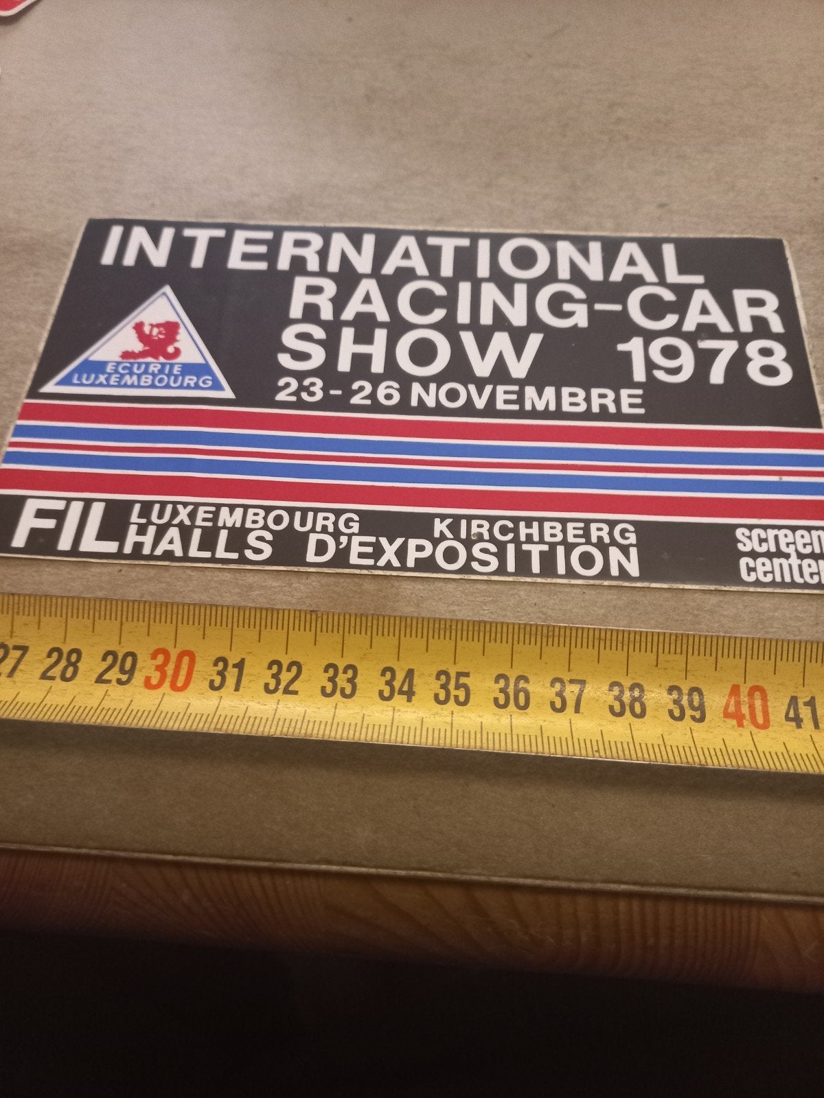 Vintage International Racing-Car Show 1978 sticker, Ophalen of Verzenden, Gebruikt