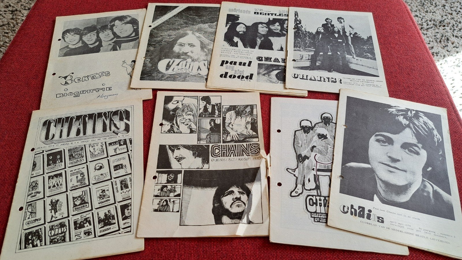 Beatles Chains 8 fanclub bladen 1969-1970, Ophalen of Verzenden, Gelezen, Muziek, Film of Tv