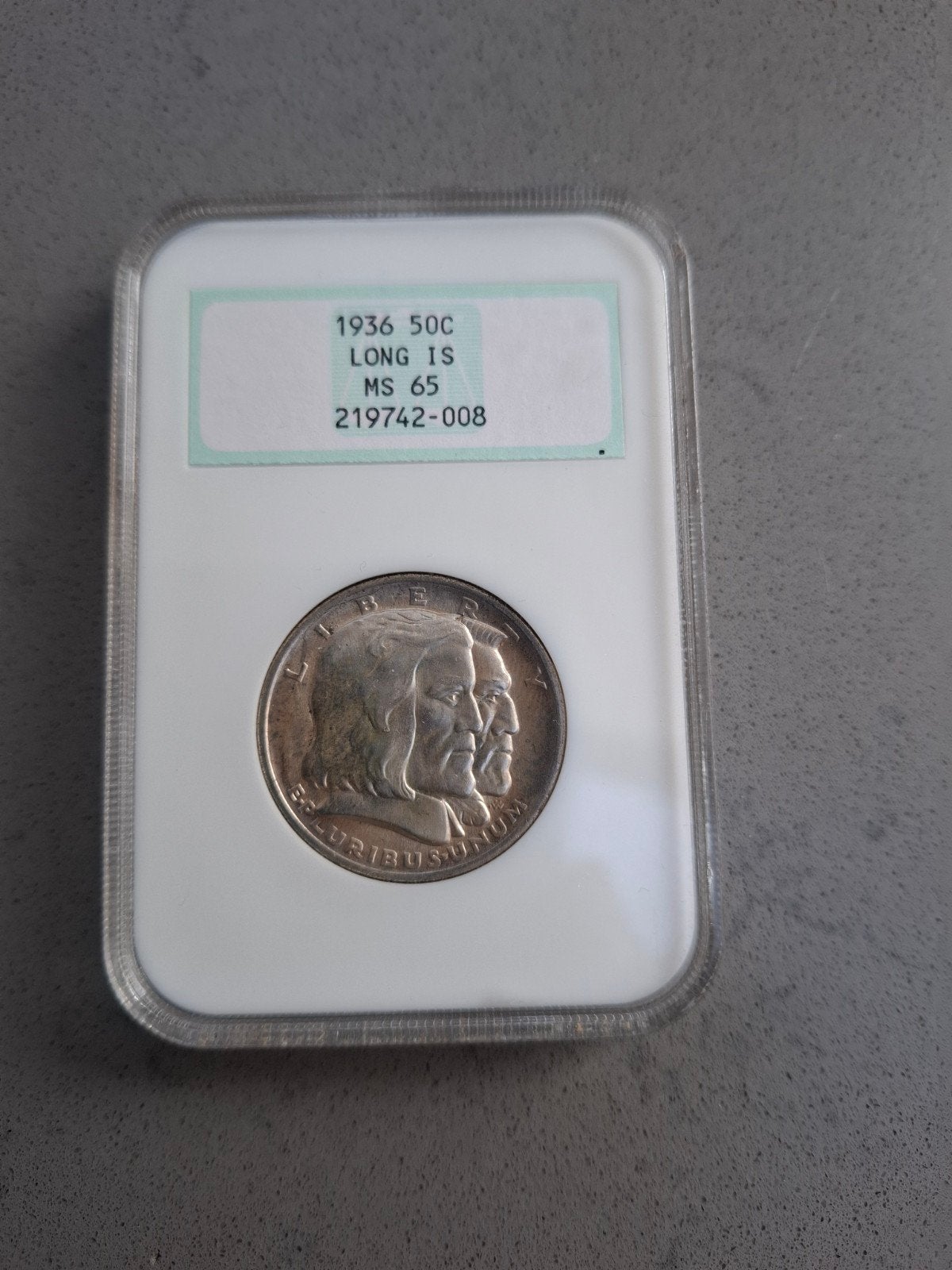 1936 Long Island Tercentenary Halve Dollar MS 65, Postzegels en Munten, Munten | Amerika, Ophalen of Verzenden, Noord-Amerika