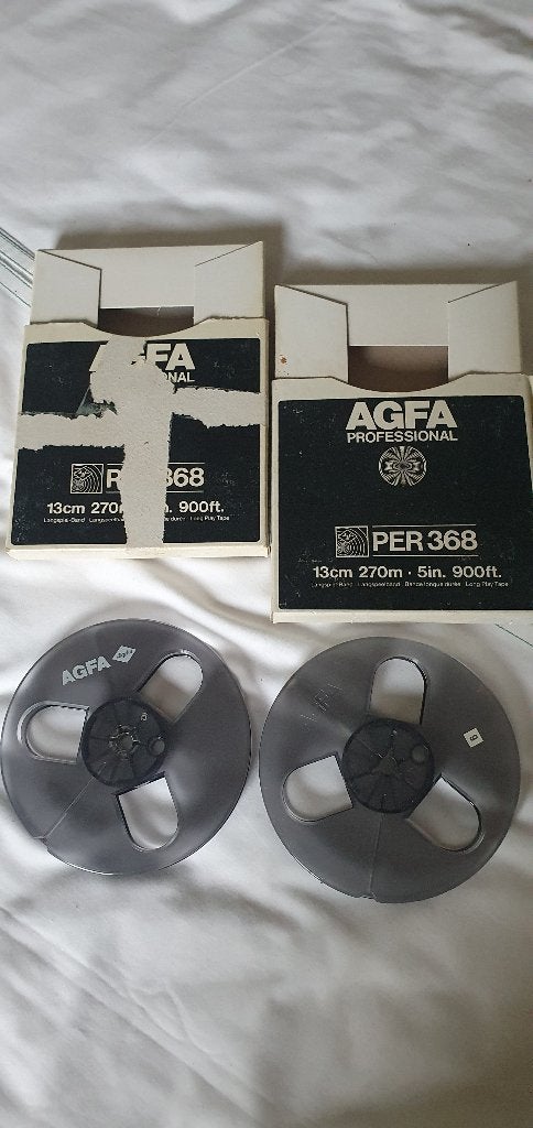Lege dozen en spoelen AGFA PER 368 gebruikt, Ophalen of Verzenden, Gebruikt