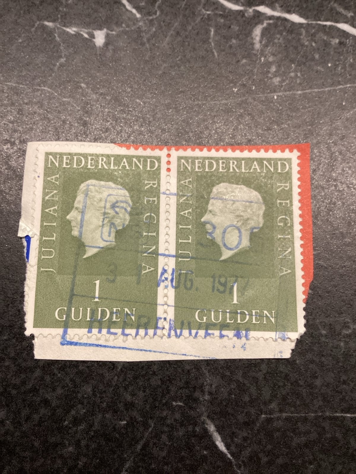 Nederlandse postzegels Juliana Regina 1 Gld, Heerenveen, Postzegels en Munten, Ophalen of Verzenden, Na 1940, Gestempeld