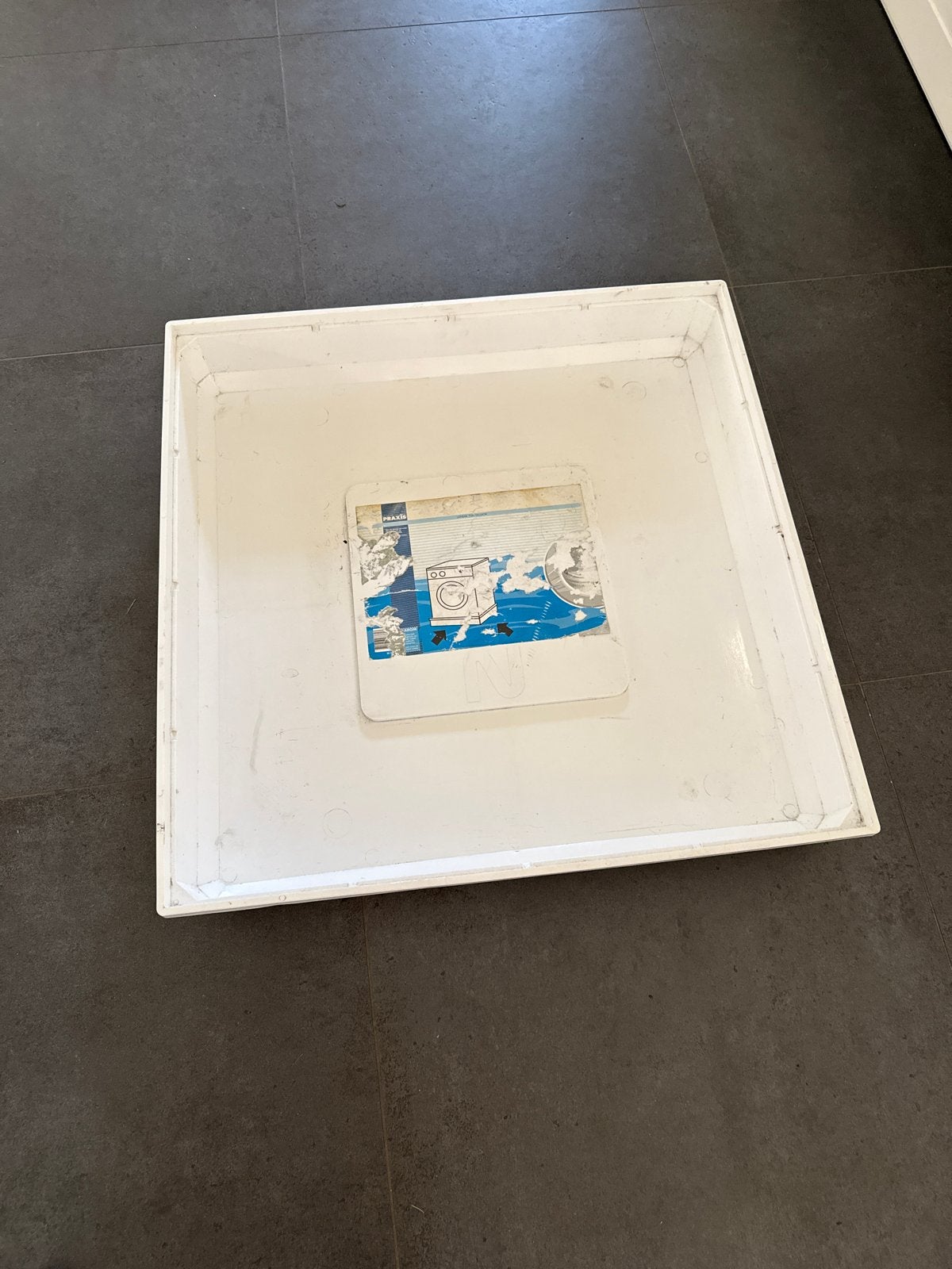 wasmachine lekbak 70x70x10 cm, Ophalen, Gebruikt