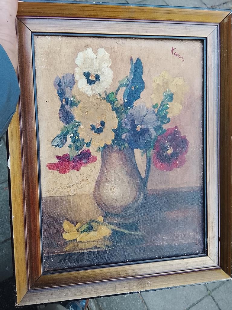 Hein kever 1854-1922 schilderij stilleven, Ophalen of Verzenden