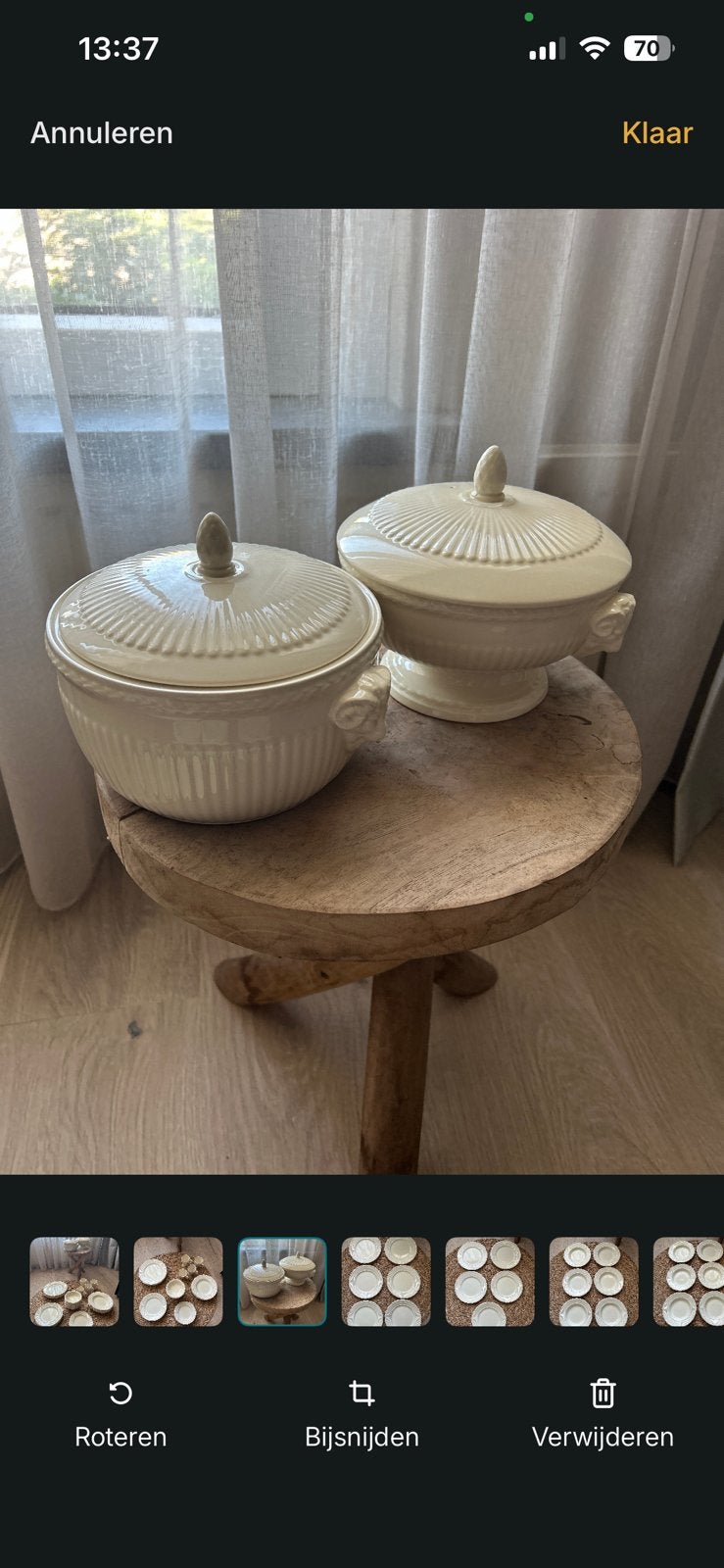 Wedgwood Edme plain servies, Ophalen