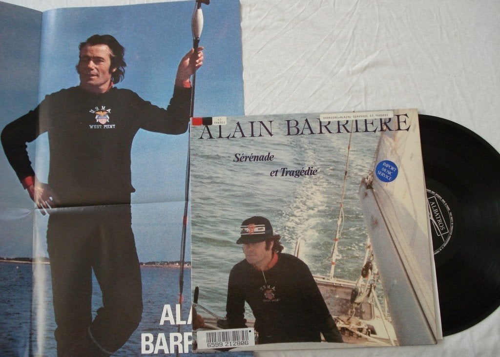 Alain Barrière - Sérénade et tragèdie, LP, Gebruikt, Ophalen of Verzenden, Inclusief poster