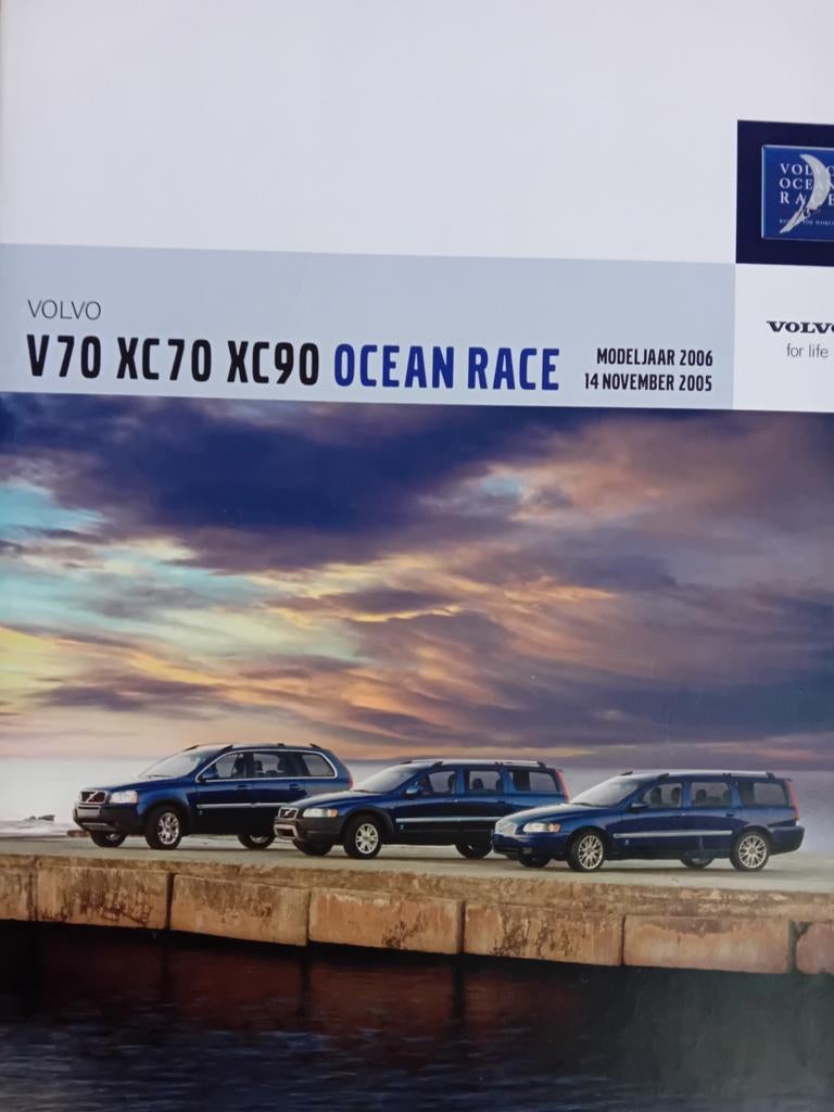 Brochure Volvo V70, XC70, XC90 Ocean Race, Boeken, Ophalen of Verzenden, Zo goed als nieuw, Volvo