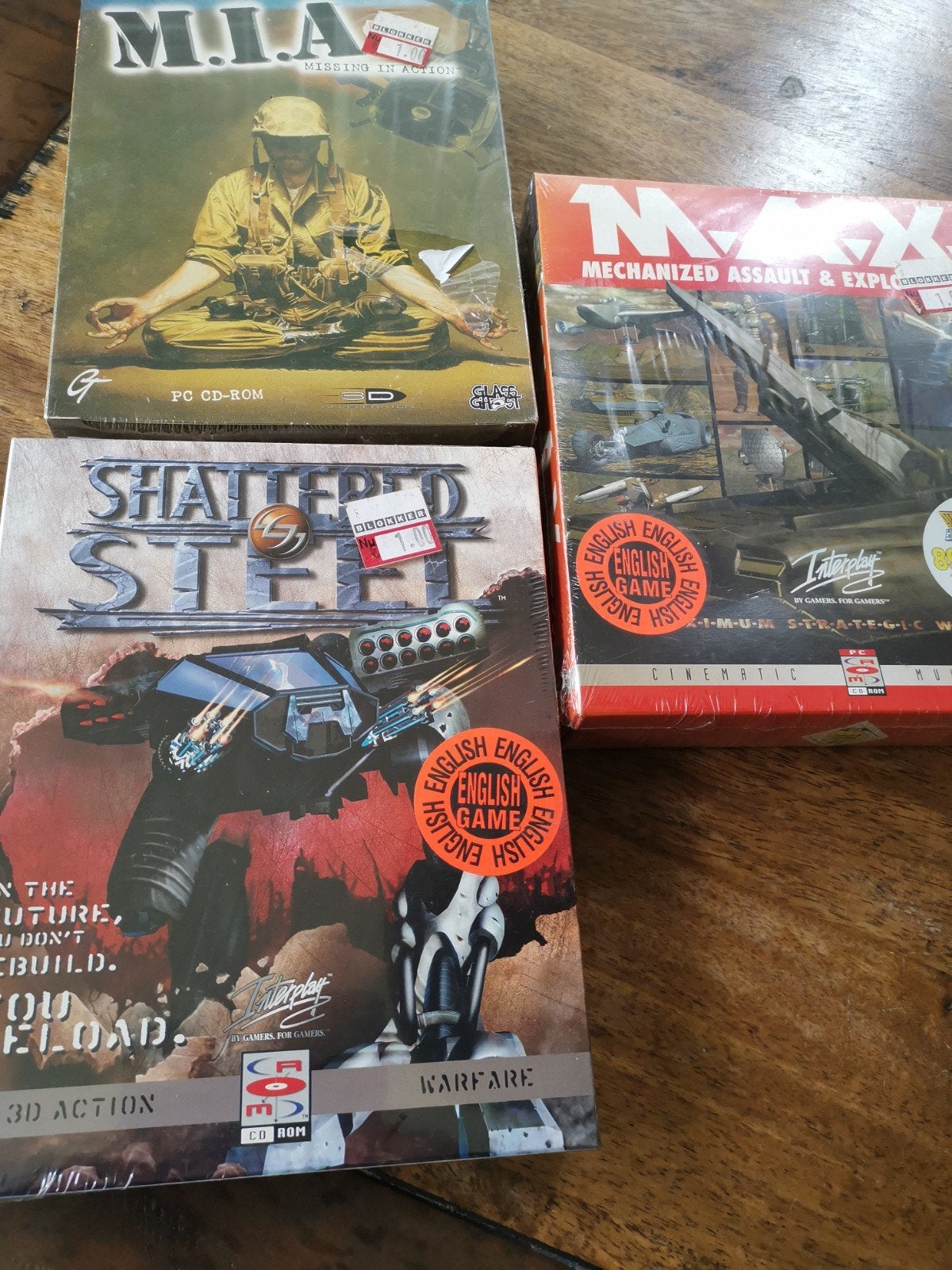 3x PC CD-ROM Spellen: M.I.A., Shattered Steel, M.A.X., Spelcomputers en Games, Games | Pc, Gebruikt, 1 speler, Ophalen of Verzenden