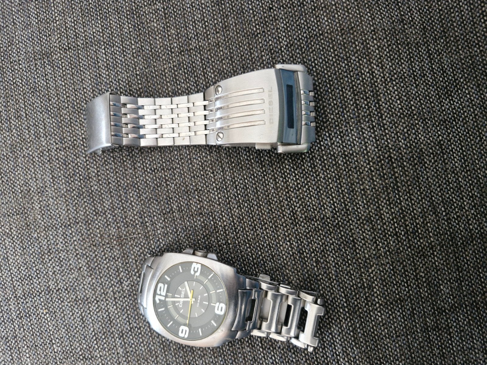 Diesel horloge met stalen band - Gebruikt, Ophalen of Verzenden, Gebruikt
