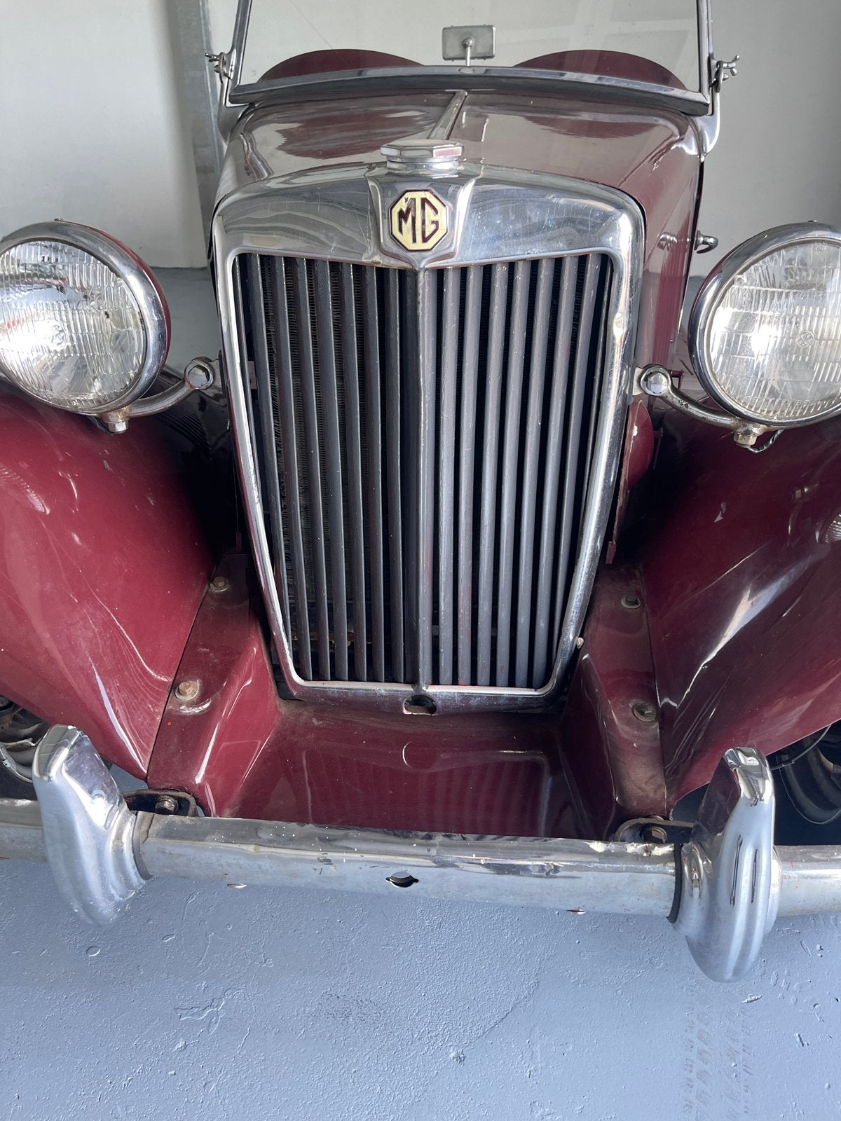 MG TD Voorraam, Motorkap en Grill, Gebruikt, Voor, Ophalen of Verzenden, Motorkap