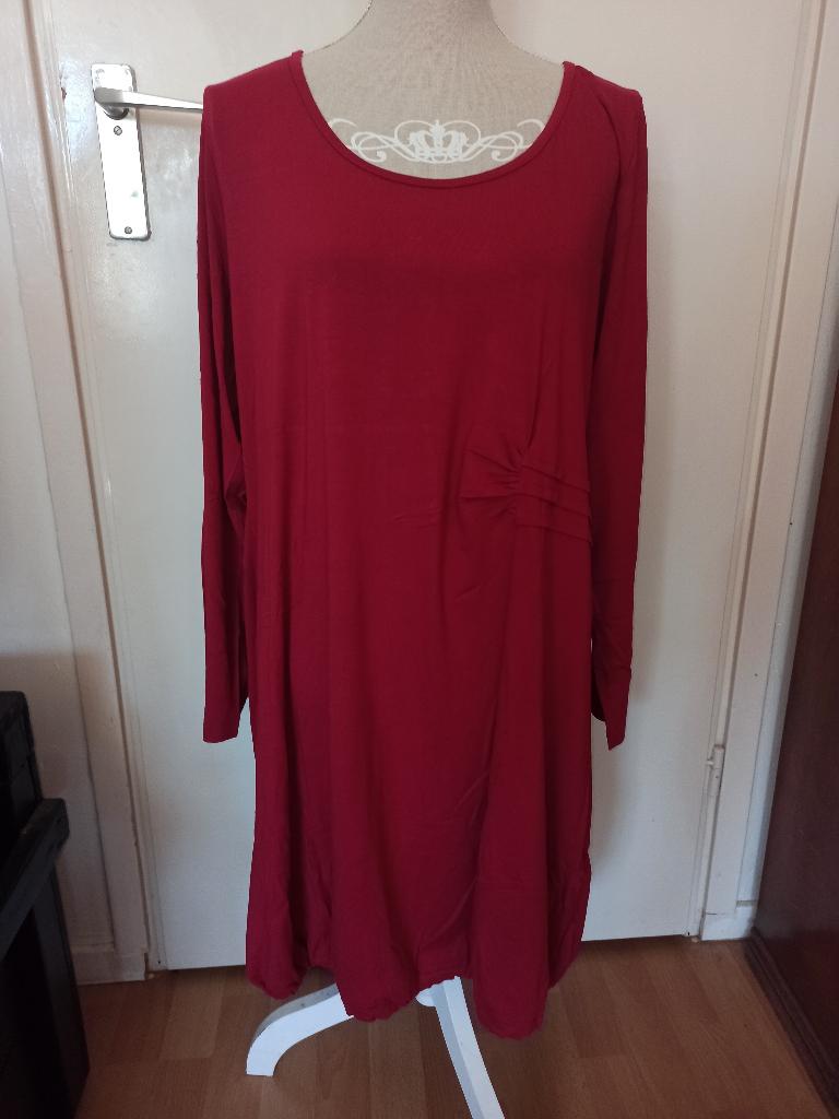 NIEUW! Prachtige framboos rode jurk van Exelle mt S = 44 46, Exelle, Verzenden, Maat 42/44 (L), Nieuw