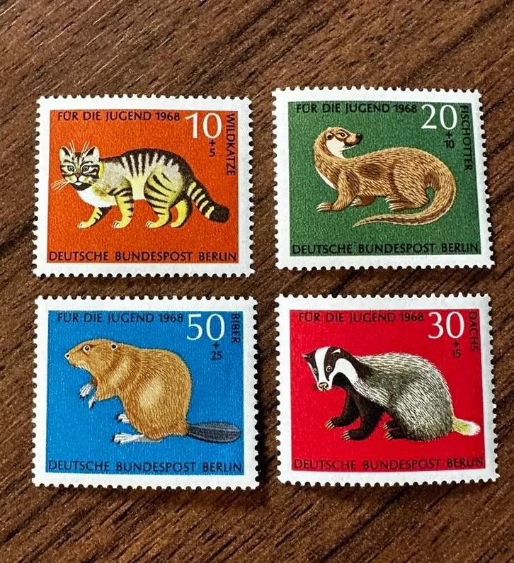 Duitsland 1968 Dieren  kat otter das bever postfris, Ophalen of Verzenden, BRD