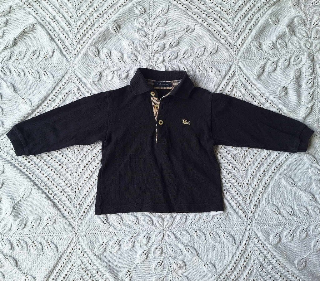 Burberry Baby polo donkerblauw 86, Verzenden, Zo goed als nieuw, Jongetje of Meisje, Overige typen