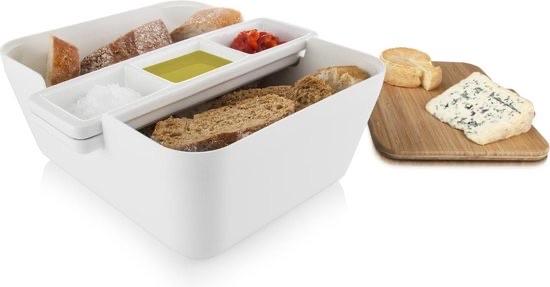 Vacuvin Bread & Dip Serveerschaal - bamboe deksel, Ophalen of Verzenden, Zo goed als nieuw