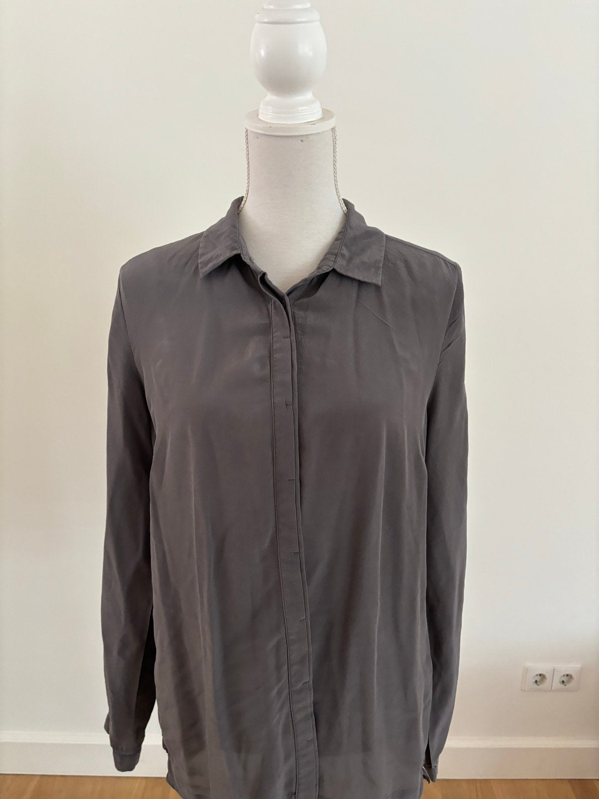 Mart Visser Blouse Maat 40 Grijs Lange Mouw, Verzenden, Gedragen, Maat 38/40 (M), Grijs
