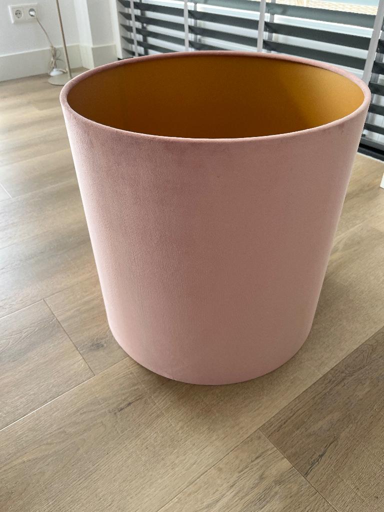 Lampenkap groot 40x40cm dusty roze., Huis en Inrichting, Lampen | Lampenkappen, Ophalen, Overige kleuren, 25 tot 50 cm, Rond