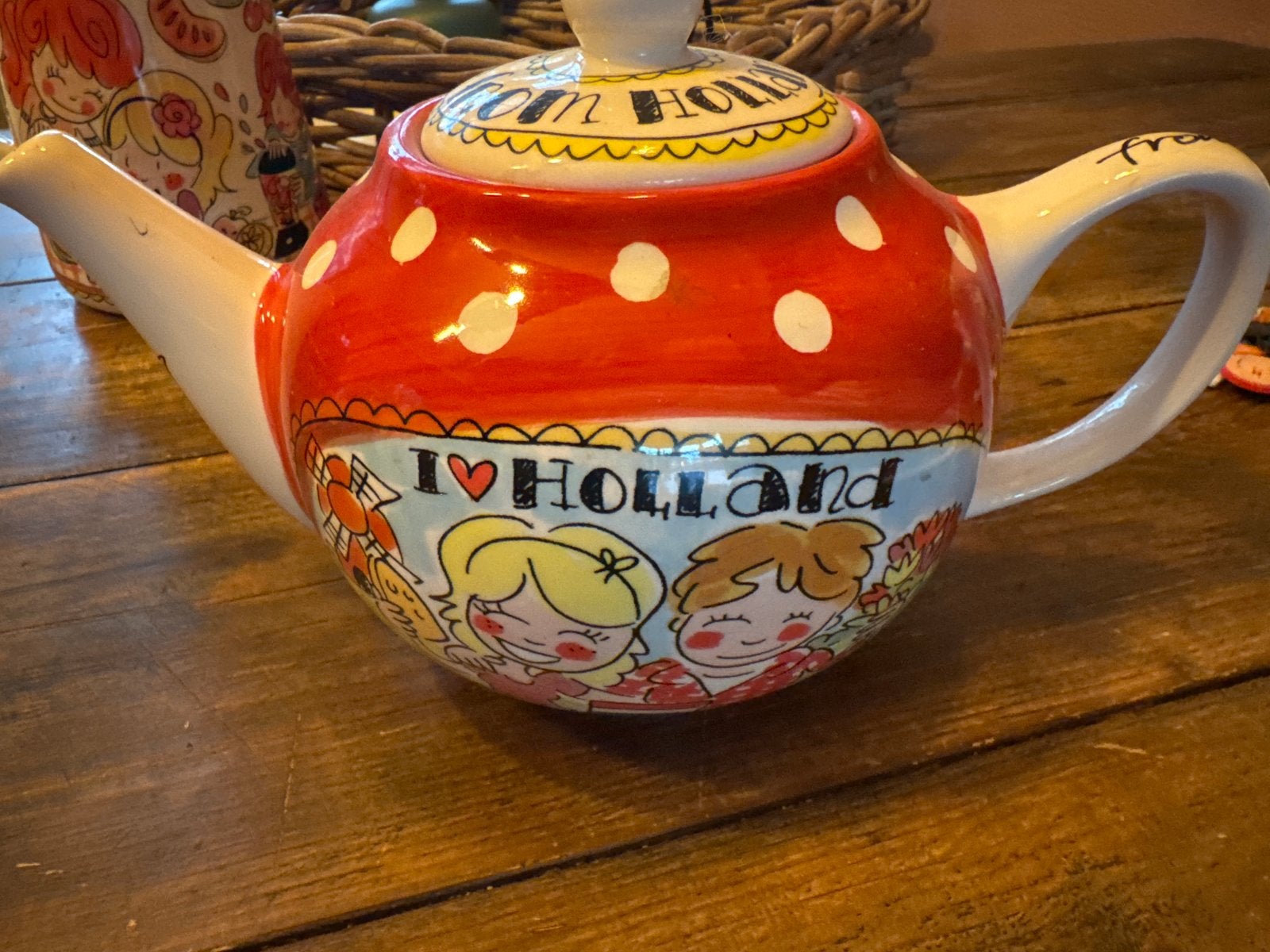 Blond Amsterdam Theepot - I Love Holland, Keramiek, Ophalen of Verzenden, Zo goed als nieuw, Theepot
