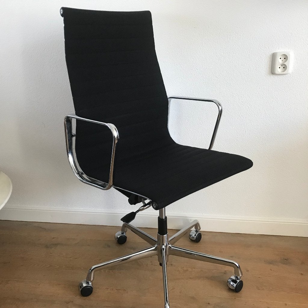 Vitra Eames bureaustoel EA 119 EA119 zwart chroom, Ophalen, Gebruikt, Zwart, Nvt