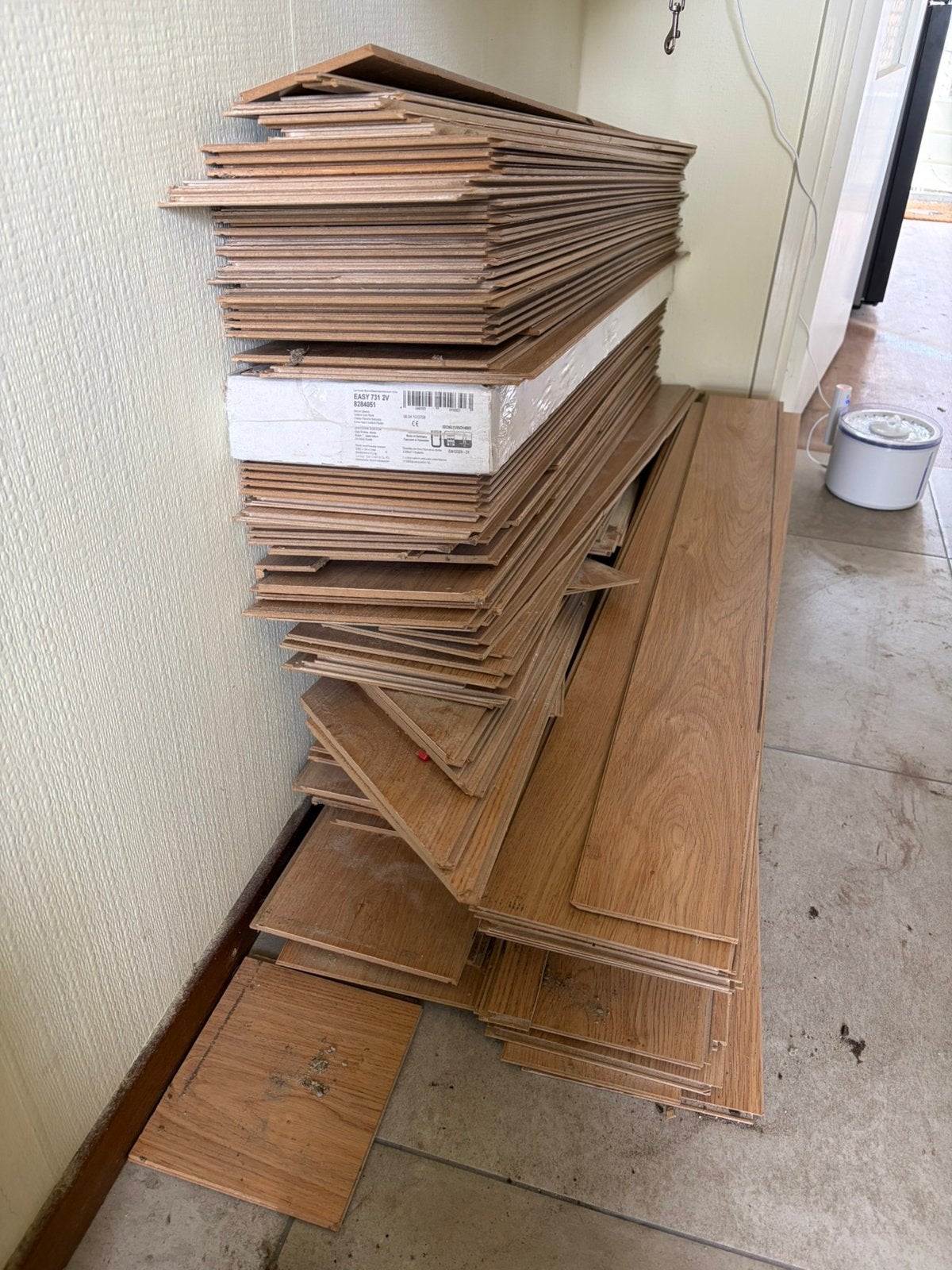 Laminaat +- 15m2 plus reststukken, Ophalen, 50 tot 150 cm, Zo goed als nieuw, 10 m² of meer
