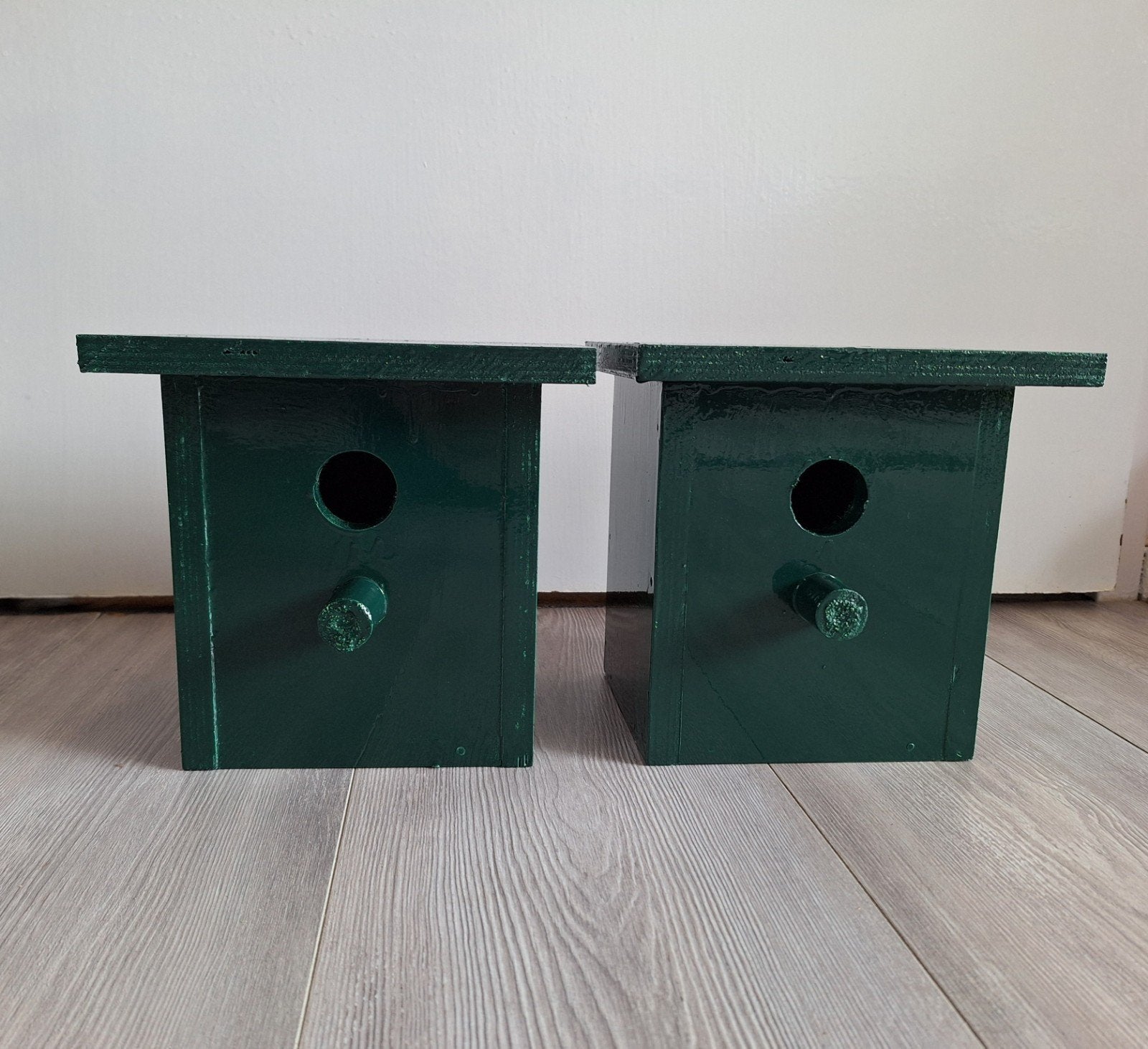 Tekoop groene mezen huisjes, Ophalen of Verzenden, Nieuw, Hout, Vogelkooi