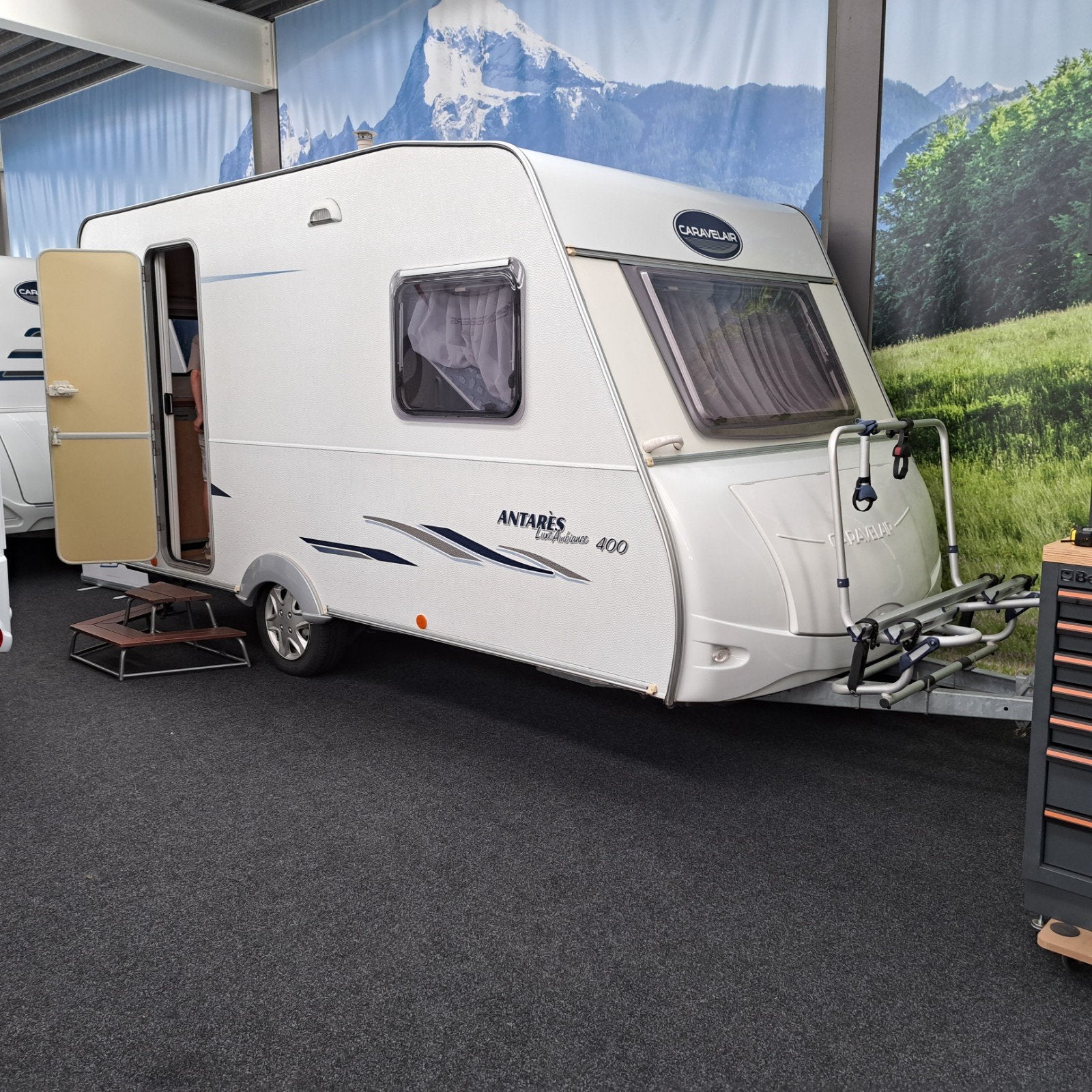 Lichtgewicht caravan Caravelair Antares 400, Caravans en Kamperen, Caravans, Serviceluik, Treinzit, 750 - 1000 kg, Particulier