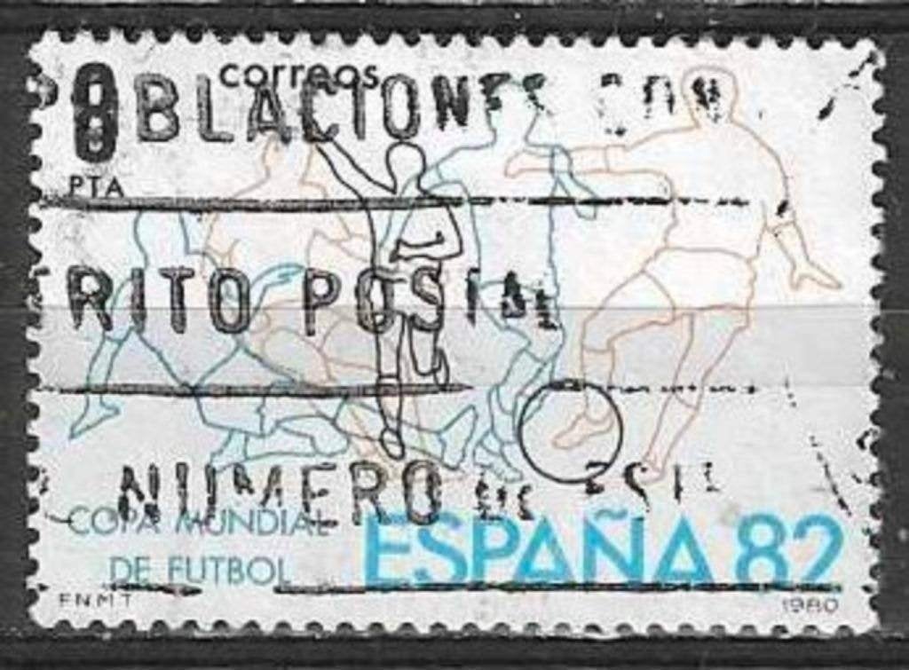 Spanje 1980 - Yvert 2217 - Wereldbeker Voetbal (ST), Postzegels en Munten, Verzenden, Gestempeld