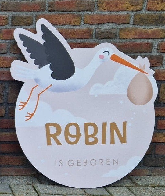 Gepersonaliseerd geboortebord te huur!, Ophalen, Nieuw, Geboortebord