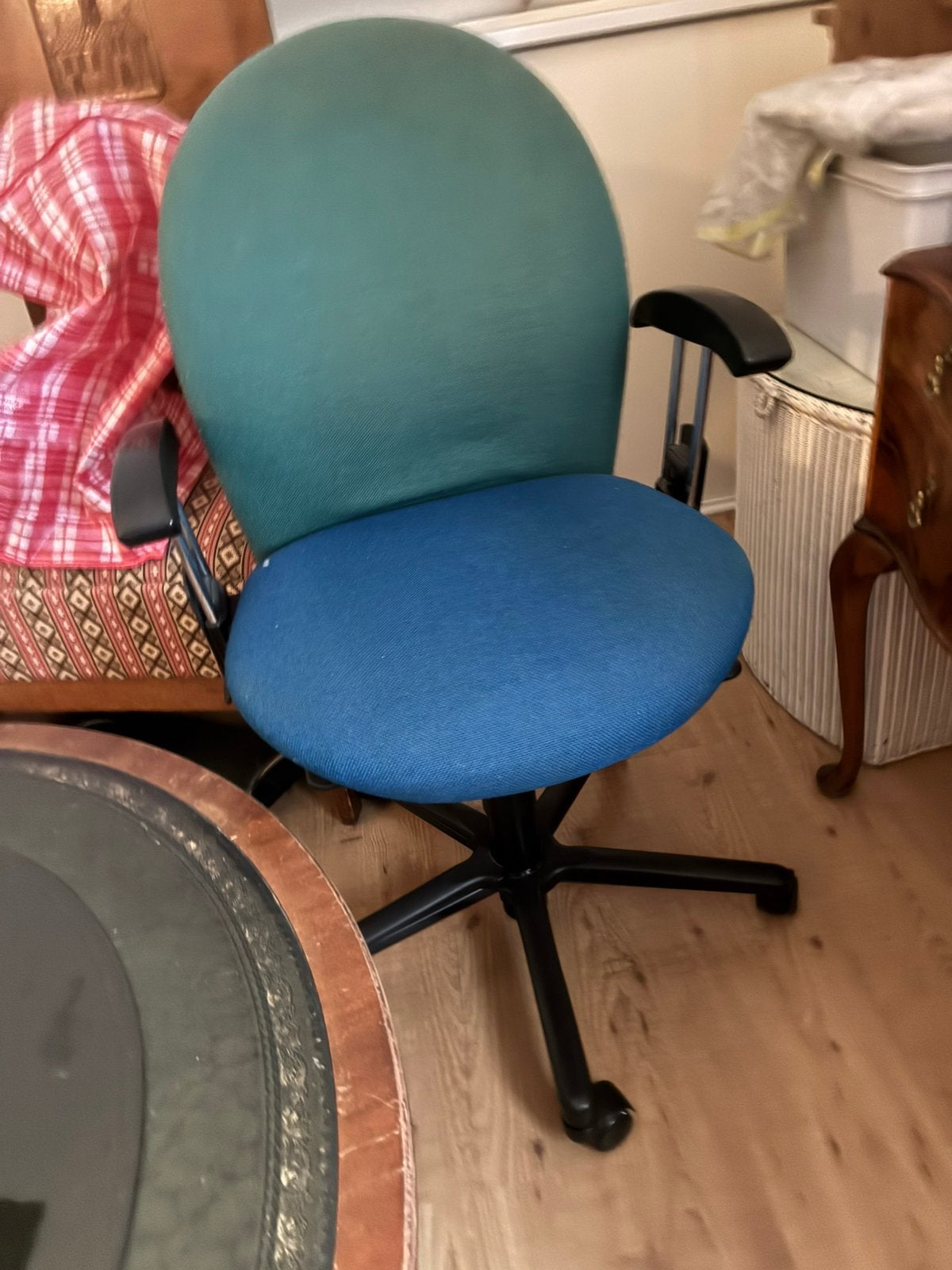 Bureaustoel verstelbaar, Ophalen, Gebruikt, Blauw, Bureaustoel