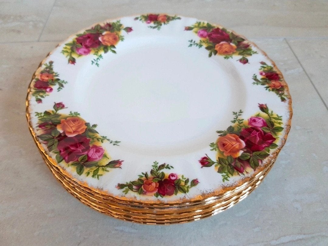 Ontbijtborden 21 cm Royal Albert Old Country Roses, Ophalen