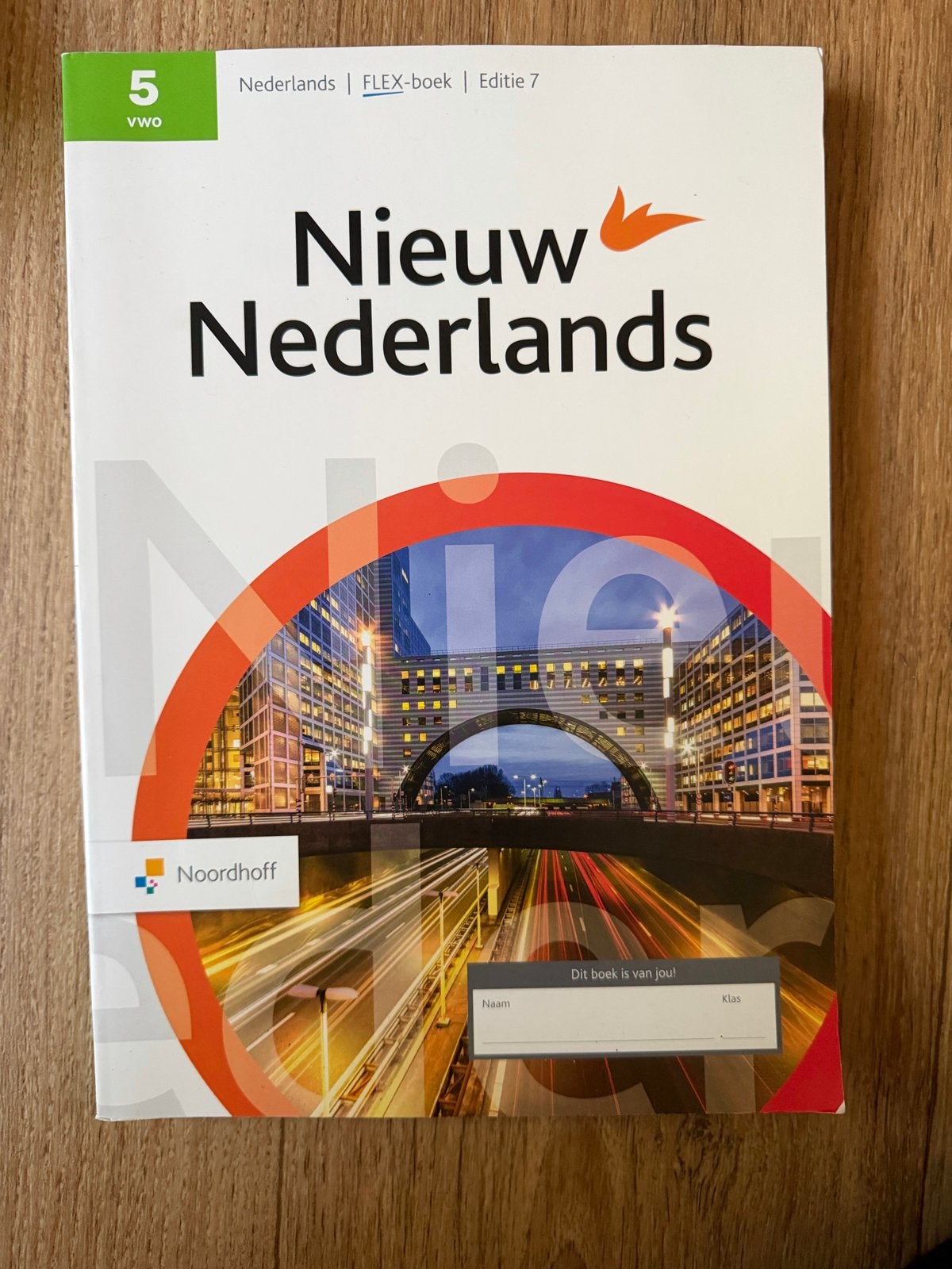Nieuw Nederlands FLEX-boek 5 VWO Editie 7, Boeken, Ophalen of Verzenden, Alpha, Zo goed als nieuw, WO