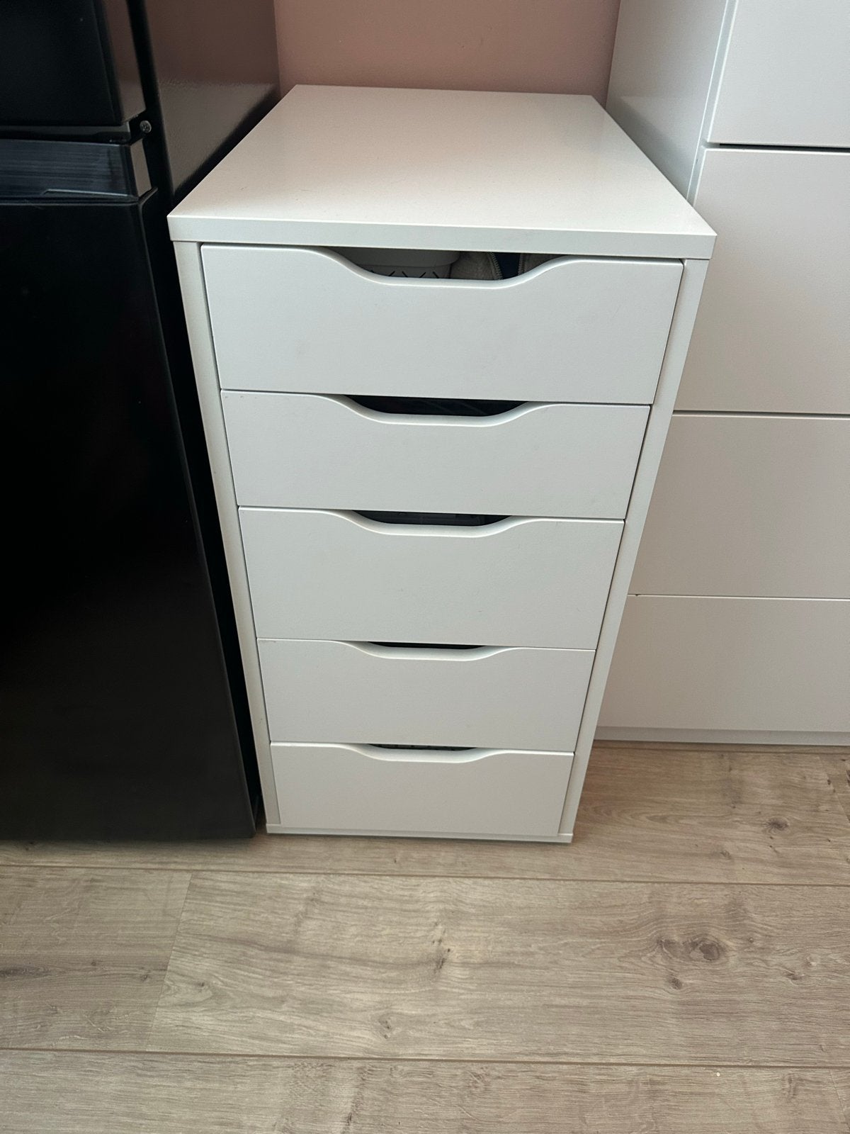 IKEA Alex ladeblok met 5 laden - wit, Huis en Inrichting, Ophalen, Overige materialen, Minder dan 50 cm, Gebruikt