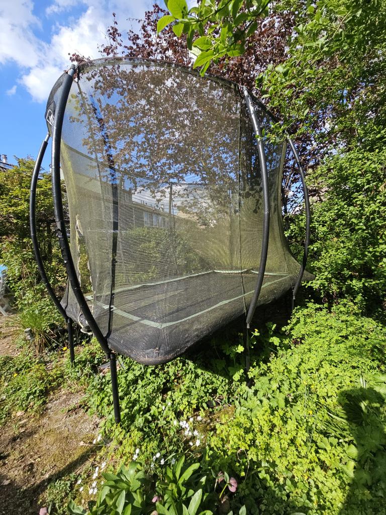 Exit trampoline rechthoekig 305x214cm, Kinderen en Baby's, Speelgoed | Buiten | Trampolines, Ophalen, Gebruikt
