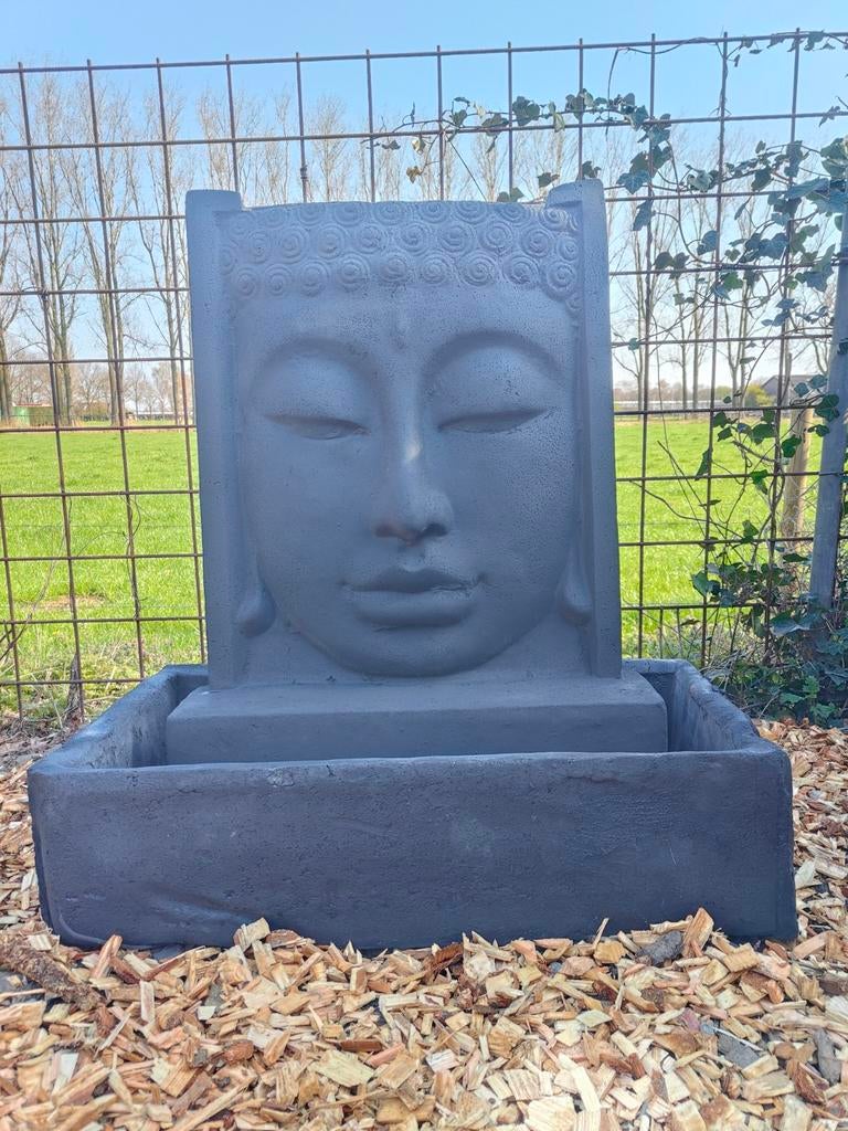 Mooie grote oosterse Buddha fontein water ornament gietsteen, Tuin en Terras, Waterpartijen en Fonteinen, Ophalen, Beton, Fontein