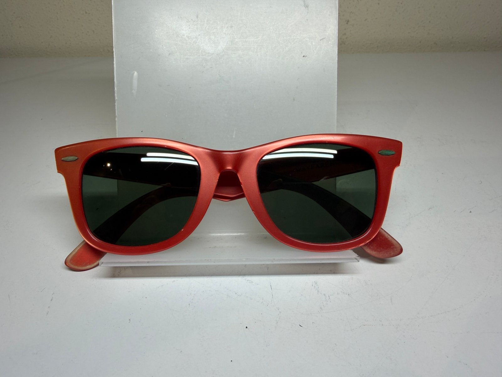 Vintage Ray-Ban Wayfarer Zonnebril Rood - B&L 5022, Gebruikt, Zonnebril, Ophalen of Verzenden, Ray-Ban