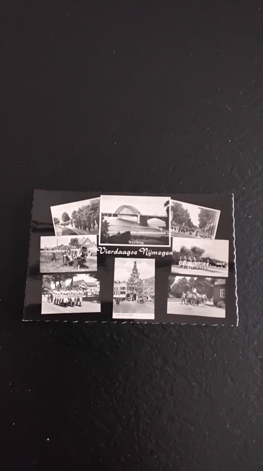 Oude Ansichtkaart Vierdaagse Nijmegen Waalbrug, Ophalen of Verzenden, 1940 tot 1960, Gelopen, Gelderland