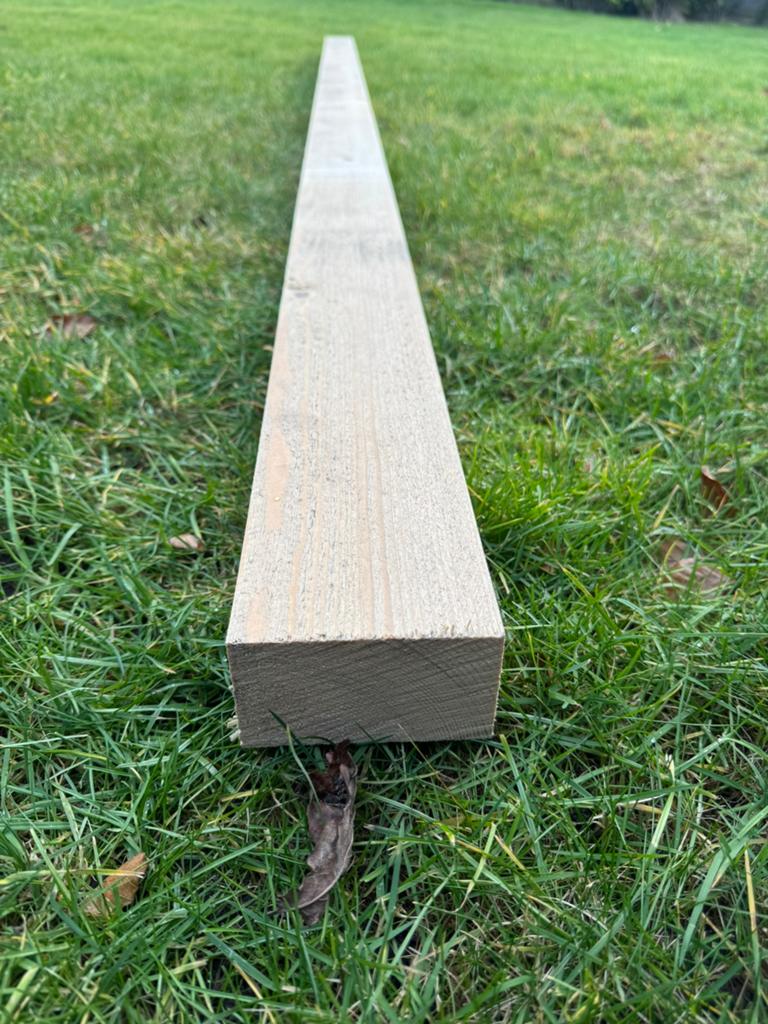 Stevige houten balken ( 120 cm x 10 cm x 5,5 cm ), Doe-het-zelf en Verbouw, Hout en Planken, Ophalen, Zo goed als nieuw, 50 mm of meer