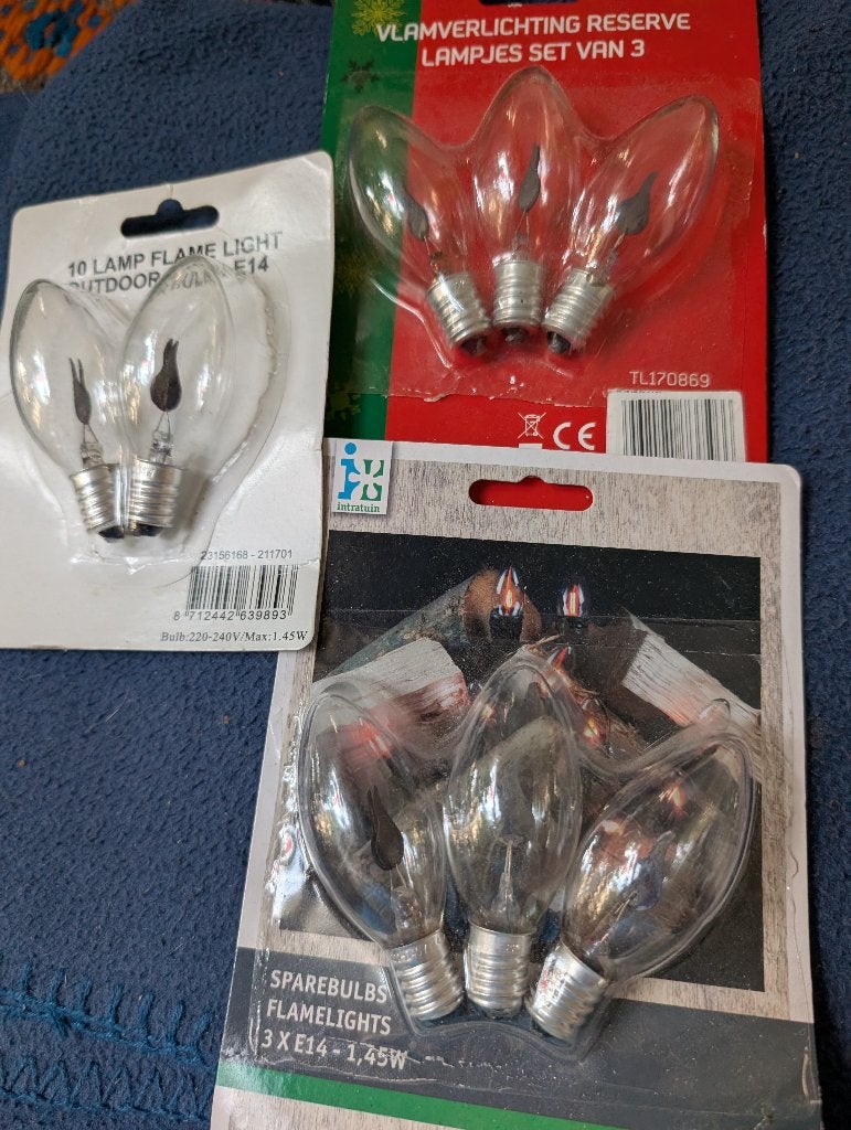 Kerst reservelampjes vlam, Ophalen of Verzenden